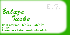 balazs tuske business card